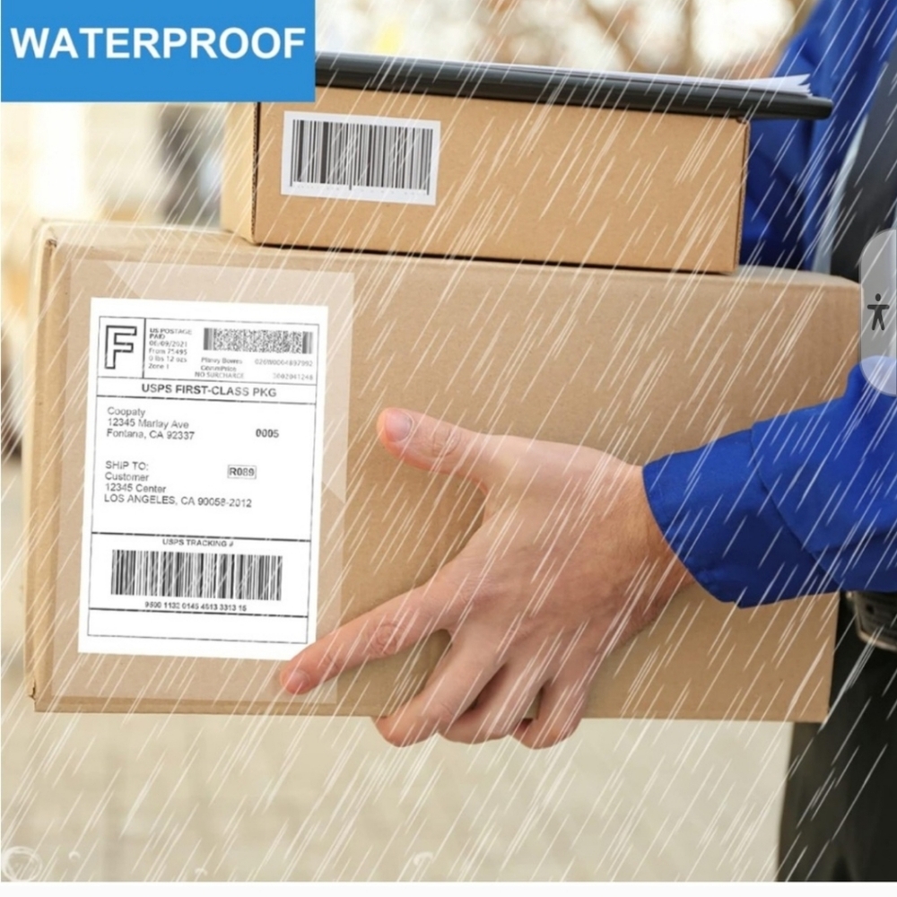 25ct. Clear Adhesive Shipping Labels/Invoice Pocket - Picture 3 of 6